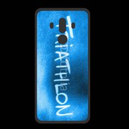 Coque  Huawei MATE 10 PRO PREMIUM Triathlon sur fond bleu