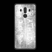 Coque  Huawei MATE 10 PRO PREMIUM Triathlon en noir et blanc 25