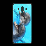 Coque  Huawei MATE 10 PRO PREMIUM Duo de dauphins
