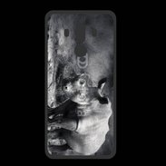 Coque  Huawei MATE 10 PRO PREMIUM Rhinocéros noir et blanc