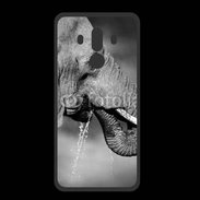 Coque  Huawei MATE 10 PRO PREMIUM Elephant d'Afrique en noir et blanc