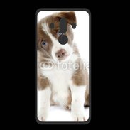 Coque  Huawei MATE 10 PRO PREMIUM Chiot Colley marron et blanc
