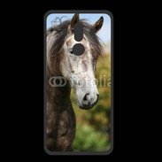 Coque  Huawei MATE 10 PRO PREMIUM Portrait cheval arabe gris 1