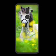 Coque  Huawei MATE 10 PRO PREMIUM Poney Shetland gris et blanc