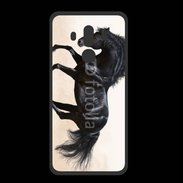 Coque  Huawei MATE 10 PRO PREMIUM Cheval noir au galop 5