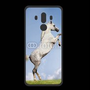 Coque  Huawei MATE 10 PRO PREMIUM Cheval arable robe grise