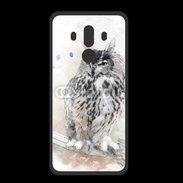 Coque  Huawei MATE 10 PRO PREMIUM hibou en aquarelle