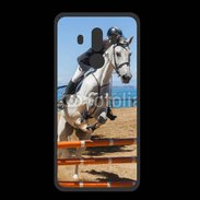 Coque  Huawei MATE 10 PRO PREMIUM Saut d'obstacle à cheval 100