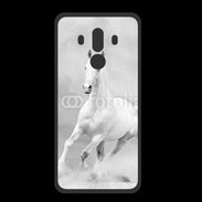 Coque  Huawei MATE 10 PRO PREMIUM Cheval en noir et blanc 55