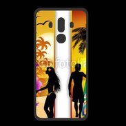 Coque  Huawei MATE 10 PRO PREMIUM Surfer et fille sur la plage