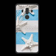 Coque  Huawei MATE 10 PRO PREMIUM La mer en bleu et blanc
