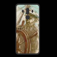 Coque  Huawei MATE 10 PRO PREMIUM Illustration capitaine de navire