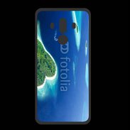 Coque  Huawei MATE 10 PRO PREMIUM île en former de cœur au milieu de la mer