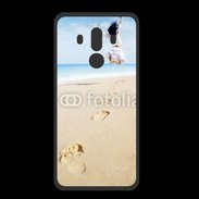 Coque  Huawei MATE 10 PRO PREMIUM Femme sautant face à la mer
