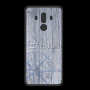 Coque  Huawei MATE 10 PRO PREMIUM Rose des vents sur fond bois 500