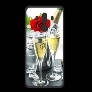 Coque  Huawei MATE 10 PRO PREMIUM Champagne et rose rouge