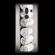 Coque  Huawei MATE 10 PRO PREMIUM Bouchons de bouteille de vin en noir et blanc 12