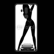 Coque  Huawei MATE 10 PRO PREMIUM Silhouette sexy avec voiture