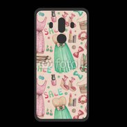 Coque  Huawei MATE 10 PRO PREMIUM Fond fashion rose et vert 2