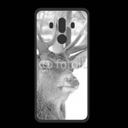 Coque  Huawei MATE 10 PRO PREMIUM Tête de Cerf en noir et blanc