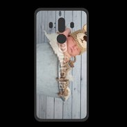 Coque  Huawei MATE 10 PRO PREMIUM Bébé nounours dormant dans une bassine