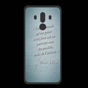 Coque  Huawei MATE 10 PRO PREMIUM Portrait Ame Turquoise Citation Oscar Wilde