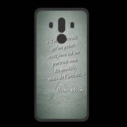 Coque  Huawei MATE 10 PRO PREMIUM Portrait Ame Vert Citation Oscar Wilde