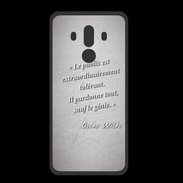 Coque  Huawei MATE 10 PRO PREMIUM Public génie Gris Citation Oscar Wilde