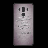 Coque  Huawei MATE 10 PRO PREMIUM Public génie Violet Citation Oscar Wilde