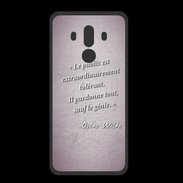 Coque  Huawei MATE 10 PRO PREMIUM Public génie Rose Citation Oscar Wilde