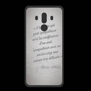 Coque  Huawei MATE 10 PRO PREMIUM Sympathiser Gris Citation Oscar Wilde