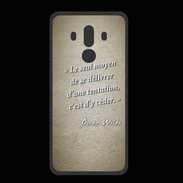 Coque  Huawei MATE 10 PRO PREMIUM Tentation Sepia Citation Oscar Wilde