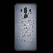Coque  Huawei MATE 10 PRO PREMIUM Toujours amoureux Bleu Citation Oscar Wilde