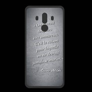 Coque  Huawei MATE 10 PRO PREMIUM Toujours amoureux Noir Citation Oscar Wilde