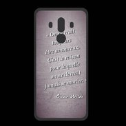 Coque  Huawei MATE 10 PRO PREMIUM Toujours amoureux Violet Citation Oscar Wilde