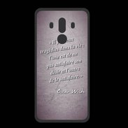 Coque  Huawei MATE 10 PRO PREMIUM Tragédie Violet Citation Oscar Wilde