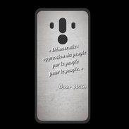 Coque  Huawei MATE 10 PRO PREMIUM Démocratie Gris Citation Oscar Wilde