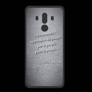 Coque  Huawei MATE 10 PRO PREMIUM Démocratie Noir Citation Oscar Wilde