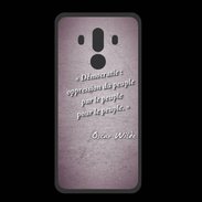Coque  Huawei MATE 10 PRO PREMIUM Démocratie Violet Citation Oscar Wilde