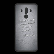 Coque  Huawei MATE 10 PRO PREMIUM Dieux prières Noir Citation Oscar Wilde