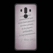 Coque  Huawei MATE 10 PRO PREMIUM Dieux prières Rose Citation Oscar Wilde