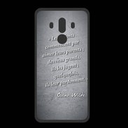 Coque  Huawei MATE 10 PRO PREMIUM Enfants parents Noir Citation Oscar Wilde