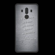 Coque  Huawei MATE 10 PRO PREMIUM Expérience Noir Citation Oscar Wilde