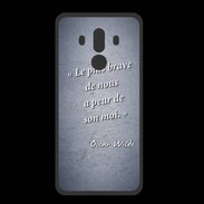 Coque  Huawei MATE 10 PRO PREMIUM Brave Bleu Citation Oscar Wilde