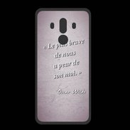 Coque  Huawei MATE 10 PRO PREMIUM Brave Rose Citation Oscar Wilde