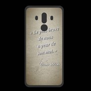 Coque  Huawei MATE 10 PRO PREMIUM Brave Sepia Citation Oscar Wilde