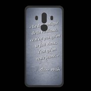 Coque  Huawei MATE 10 PRO PREMIUM Dramatique vieillesse Bleu Citation Oscar Wilde