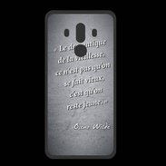 Coque  Huawei MATE 10 PRO PREMIUM Dramatique vieillesse Noir Citation Oscar Wilde