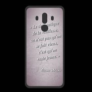 Coque  Huawei MATE 10 PRO PREMIUM Dramatique vieillesse Rose Citation Oscar Wilde