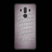 Coque  Huawei MATE 10 PRO PREMIUM Dramatique vieillesse Violet Citation Oscar Wilde